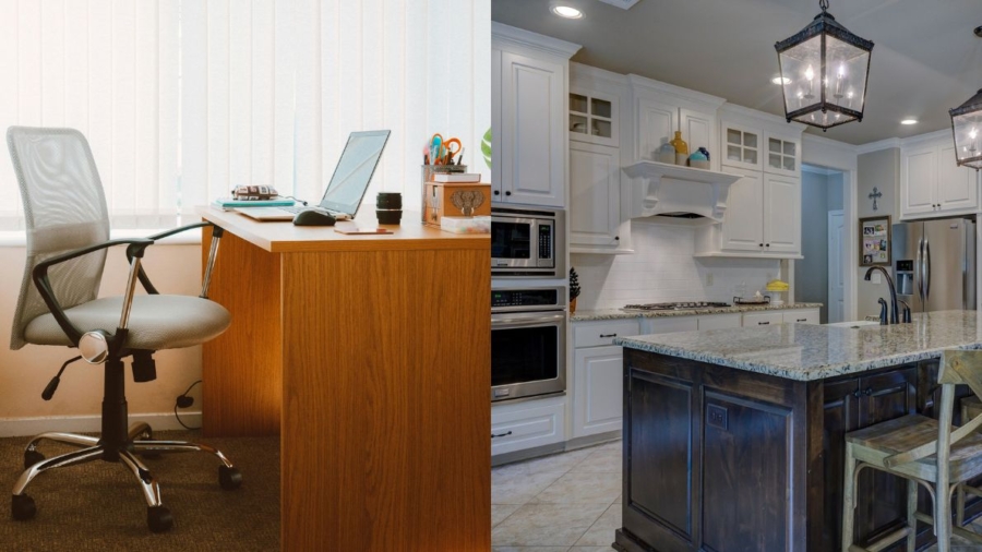 Basement Kitchen & Home Office Build Services in Ames, Iowa