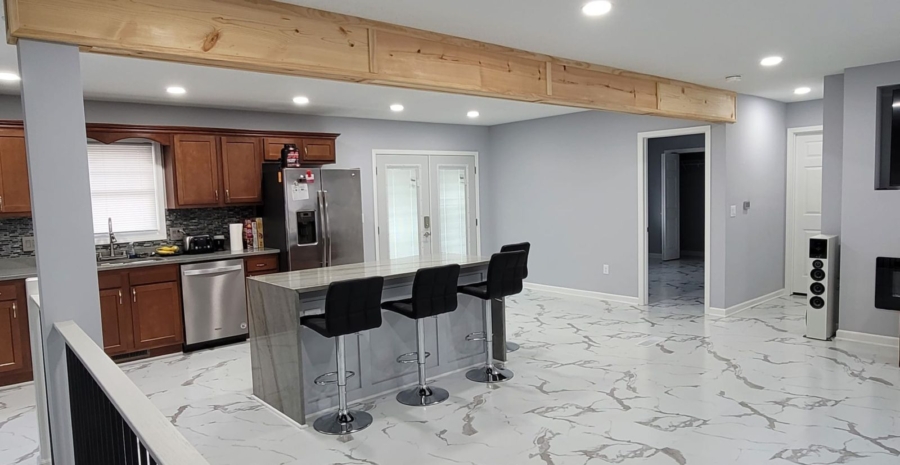 Basement Kitchen & Home Office Build Services in Waukee, Iowa