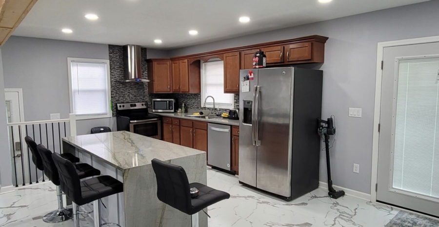 Basement Kitchen & Home Office Build Services in West Des Moines, Iowa